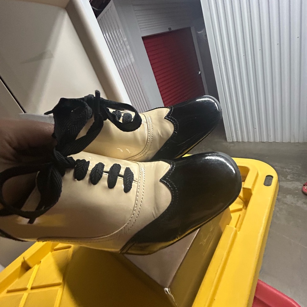 Franco Sarto A-HAMMER-BLK PAT/MIR shoes women’s size 8